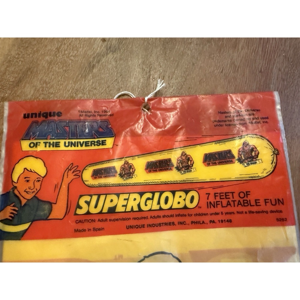 Vintage 1984 He-man Masters of the Universe Superglobo Inflatable NIP - Picture 2 of 5